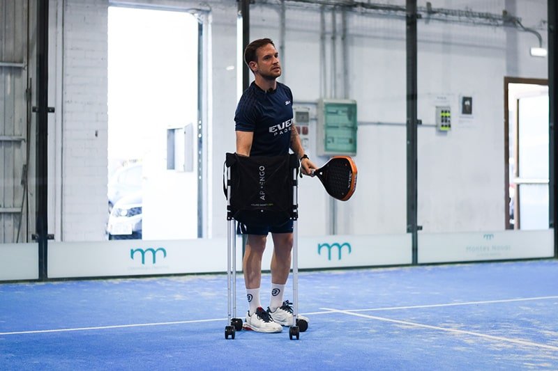 Entrenamiento con cesto de bolas